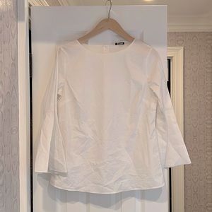 White Ann Taylor cotton blouse size medium